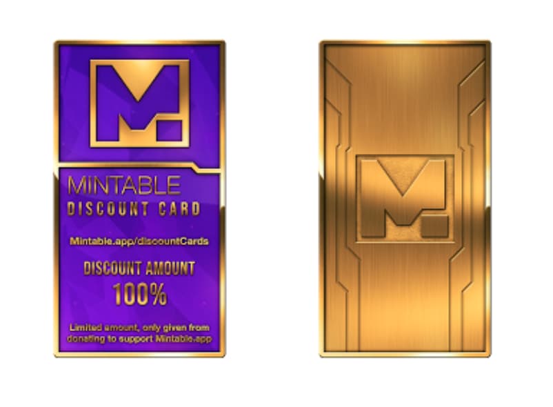 Mintable Discount Card 100%